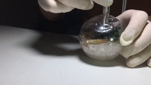 Заливка шарика эпоксидной смолой