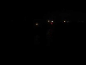 Ночное расхождение с судном на реке