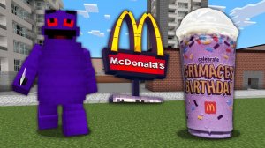 Новый мод ГРИМАС ШЕЙК в майнкрафт ! GRIMACE SHAKE McDonald’s ADDON MINECRAFT PE MOD