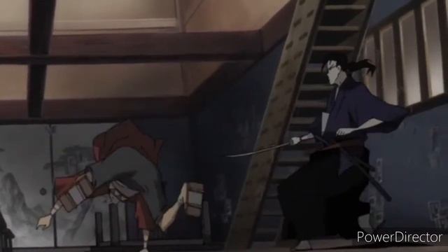 бой Мугена и Дзина , из аниме самурай Чамплу ?? смотреть онлайн