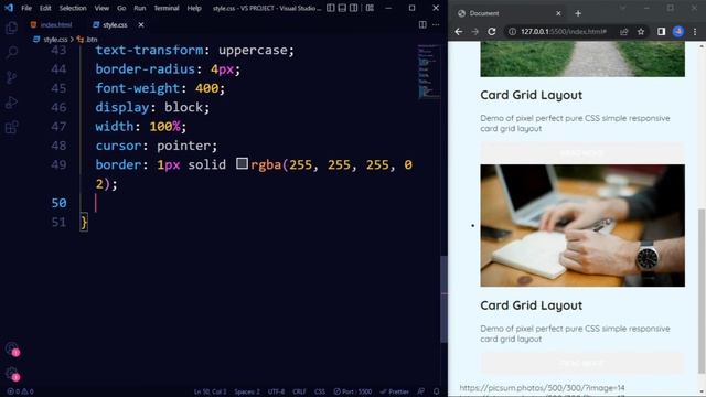 Responsive Card Grid Layout - Using HTML & CSS | Codexbaba