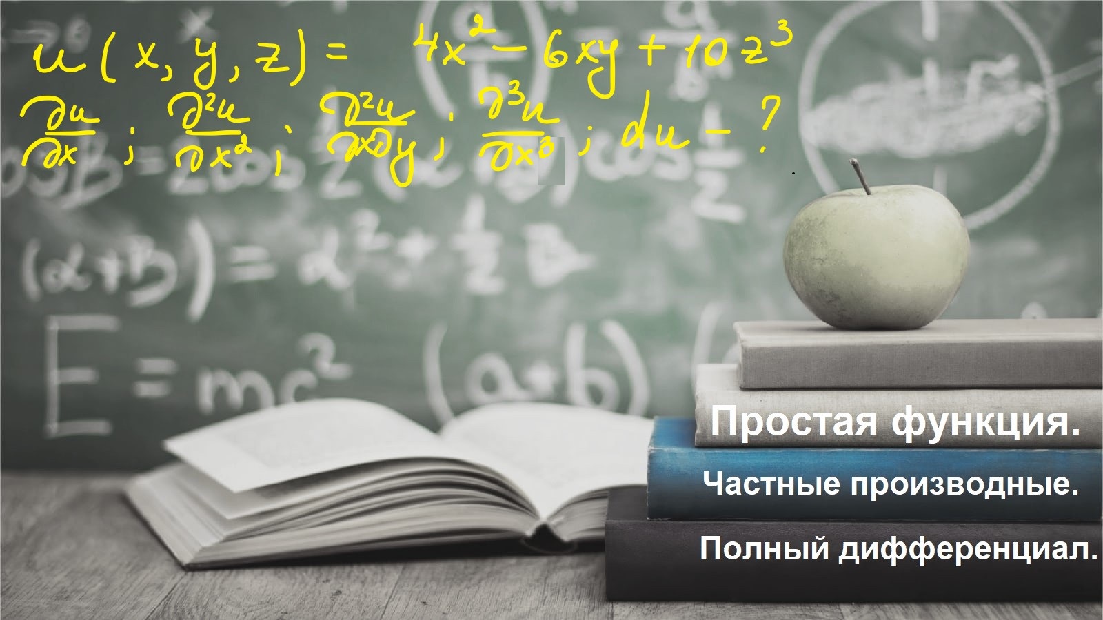 ВЫСШАЯ МАТЕМАТИКА. 9.1 Частные производные. Полный дифференциал. Функция нескольких переменных.