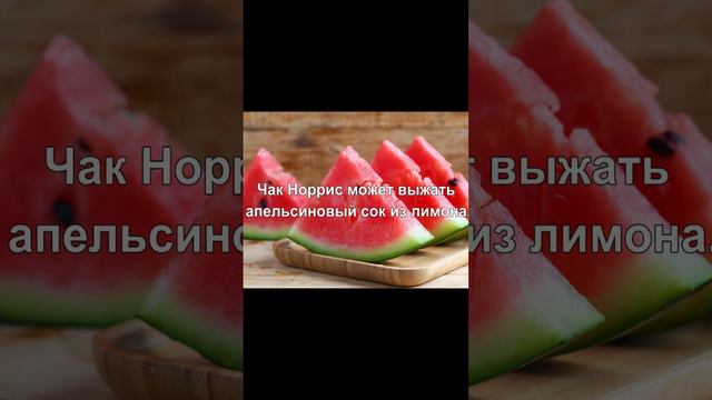 Чак Норрис может выжать апельсиновый сок из лимона.