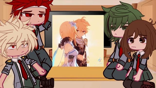 || MHA react to FEMALE Y/N as Lumine || rus/bad eng || krazy (CRAZY UNIVERSE) || 2/2 ||