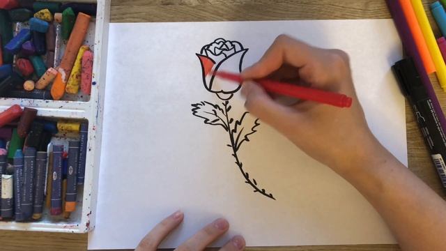 Как нарисовать розу. Рисование для детей смотреть онлайн