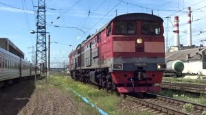 Тепловоз 2ТЭ10М-2129 следует резервом по станции Нижний Новгород Московский