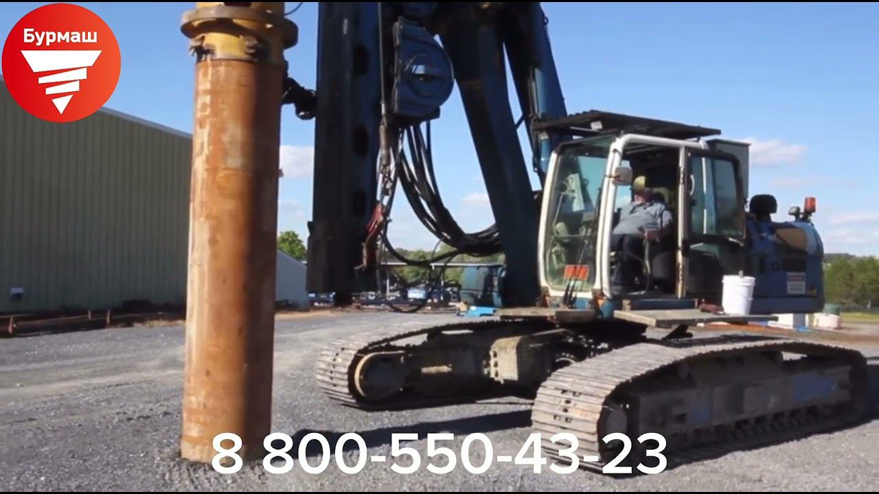 Bauer BG15 в работе с буровым инструментом диаметром 620мм. смотреть онлайн