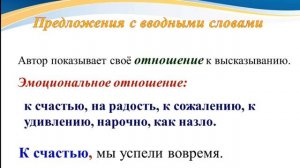 Урок. Вводные слова 6 класс