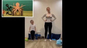 Весёлая зарядка с детьми вместе с капитаном крабом