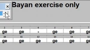 bayan exercise - left hand only - 300-600 bpm