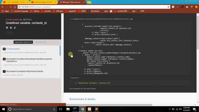 Laravel bangla tutorial 21(edit,&Update)
