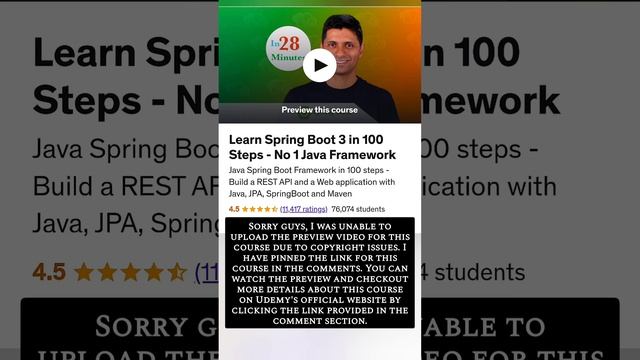 Learn Spring Boot 3 in 100 Steps - No 1 Java Framework смотреть онлайн
