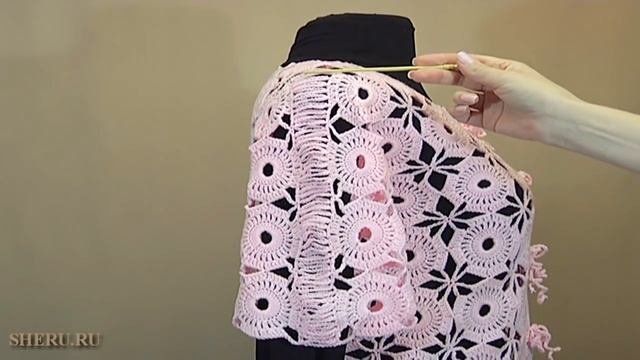 Кофточка из мотивов. Демо Мастер класса вязания крючком кофточки 91