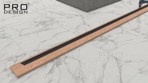 Установка плинтуса скрытого монтажа Pro Design Panel 7208