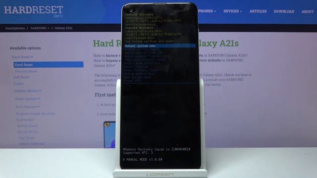How to Erase Temporary Cache Files in Samsung Galaxy A21s - Wipe Cache Partition