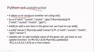Sets in python | Python Set  Tutorial in Hindi | python tutorial for beginners