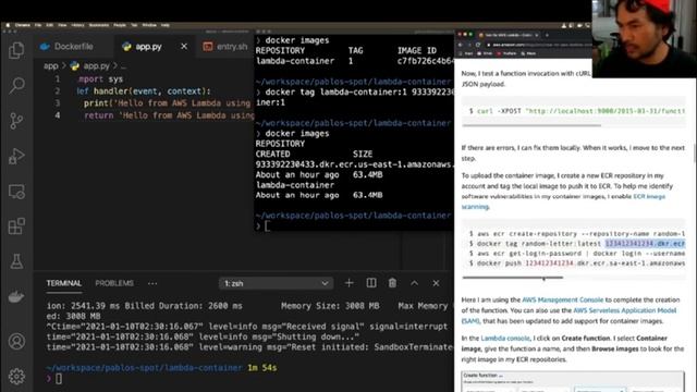 AWS Lambda Function using Container (Python)