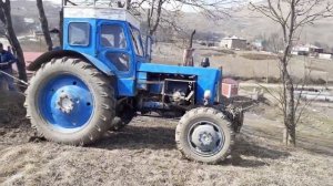 Трактор Т-40 и бак для воды на 14 т! Т-40 буксует!