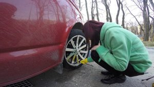 Хромированные диски зимой