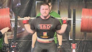 Yury Belkin (Russia), squat 415kg+,440kg+,450kg-,@103.1kg, single ply