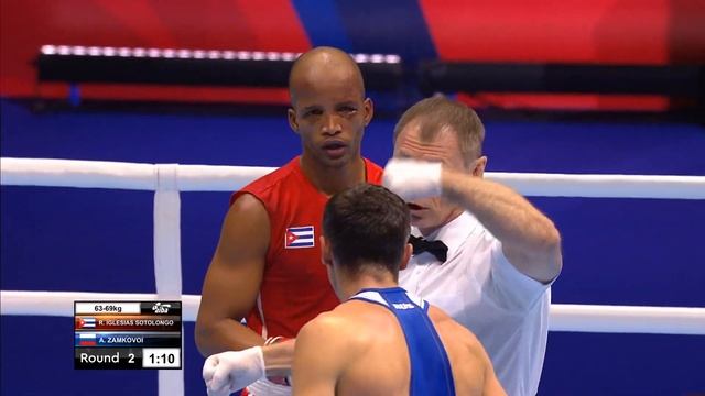 Quarterfinals (69kg) IGLESIAS SOTOLONGO Roniel (CUB) vs ZAMKOVOI Andrei (RUS) /AIBA World 2019 смотреть онлайн