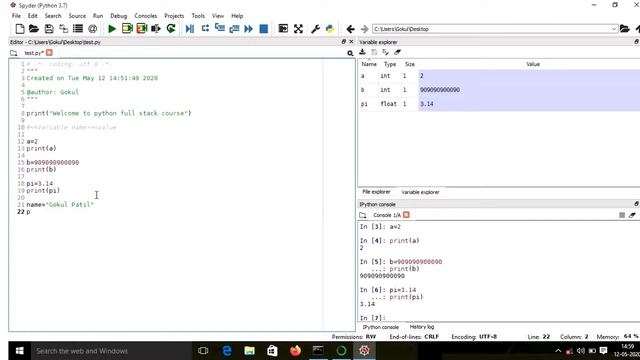 Python Variables, Input,module - Python Tutorial for Beginners with Examples |#5
