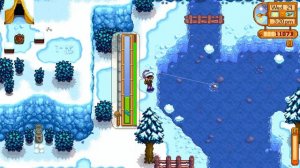 WINTER LAKE FISHING Stardew Valley [All day and all night]