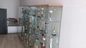 Стеклянная витрина с кубками/ витрины для кубков/ стеллажи для наград