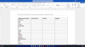 Funciones en Excel