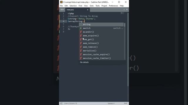 कैसे करे String Convert Into Array