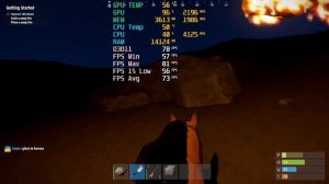 RUST - RX 6400 + Ryzen 5 3600 - Custom settings - 1080p