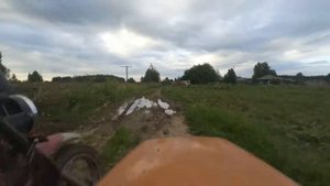 Катаем на ИЖ Ю 5 с коляской бездорожье