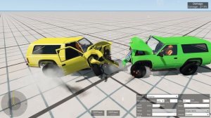 Кто крепче? Внедорожник с кенгурятником или без? BeamNG drive аварии машин! Бименджи драйв (Бемиджи