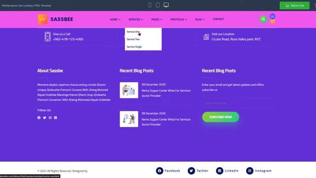 Sassbee - Multipurpose Sass Landing HTML Template || NextGenerationDev || HTML Template смотреть онлайн