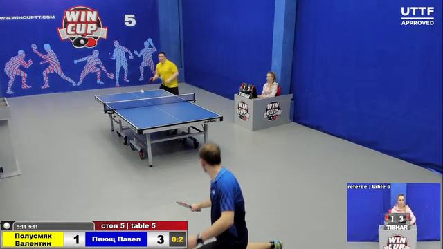 17:30 Полусмяк Валентин 1-3 Плющ Павел стол 5 ЮГ-3 25.03.21 смотреть онлайн