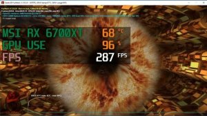 MSI MECH 2X RX 6700XT Temperature & FPS Test