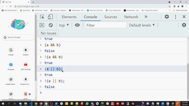 Lesson 3: 2021 07 09 javscript operators