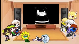 Undertale reacts to Last Breath In a Nutshell - PHASE 2 Mega Fight Sans VS Frisk