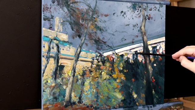 Павел Дольский. МАСТЕР-КЛАСС 4. Живопись маслом. (Городской пейзаж. На Кленовой улице - 2020 г.)