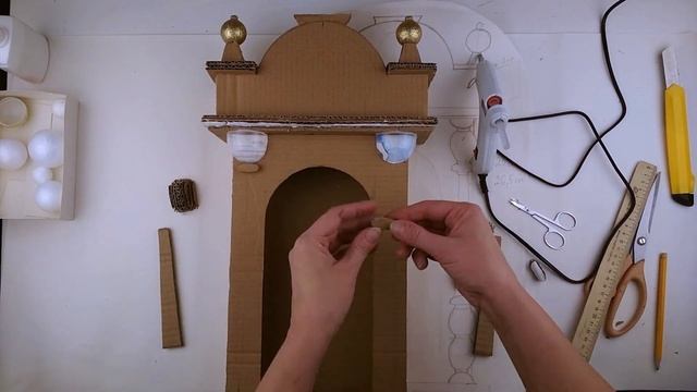 Винтажные настенные часы своими руками из картона DIY