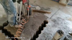 Алмазное бурение проема в перекрытии