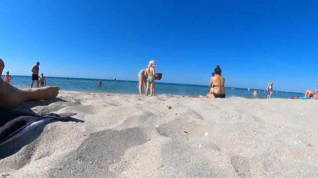 Пляж. Поповка. Крым.