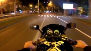Kawasaki GPZ400R.БЫСТРАЯ ЕЗДА на Мотоцикле по Ночному Городу.ВАЛИМ на ВСЕ ДЕНЬГИ