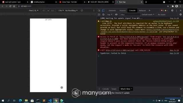 GET Request using Node JS and React JS смотреть онлайн