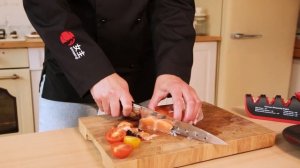 Нож разделочный для мяса и рыбы Onnaaruji, поварской, длина лезвия 20 см. Коллекция Люкс