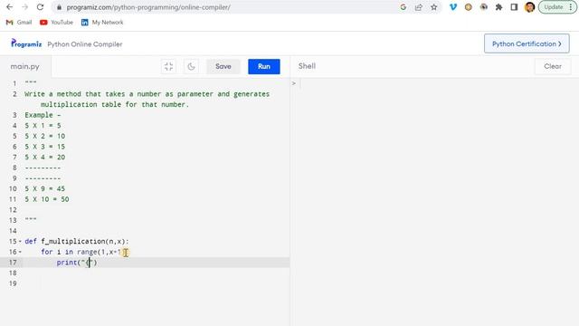 Print Multiplication table in Python TOP MOST PYTHON INTERVIEW QUESTION SERIES| Linkedin Post|