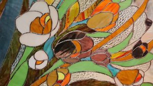 Витраж Тиффани - Перегородка . Дизайн интерьера .