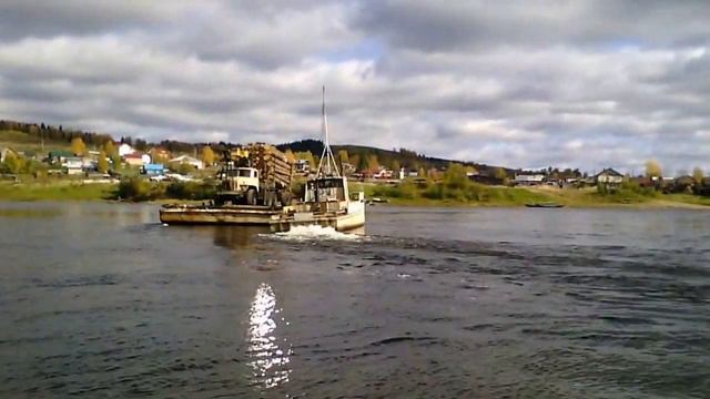 Переправка лесовозов через Вишеру, Красновишерск