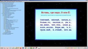 31 час Буквы О Ё после шипящих в корнях слов