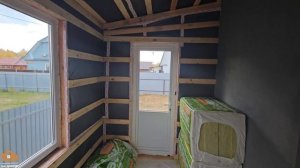 Утеплённый пристрой 2.2х6м в качестве холодного тамбура. Видеообзор объекта 100 домов Тюмень